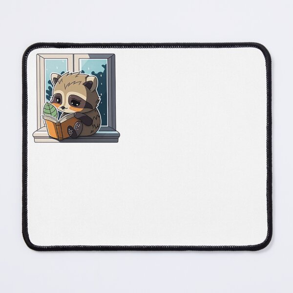 Item preview, Cute Raccoon Reading a Book designed and sold by metamorphicpix.