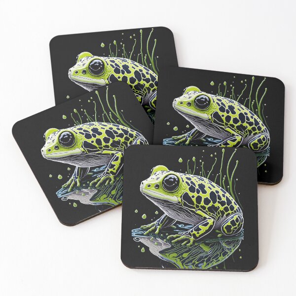 Item preview, Splash Art of a Cute Colorful Frog designed and sold by allovervintage.