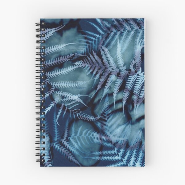 Item preview, Forest Dreaming fern deep rainforest jungle cyanotype art designed and sold by Blue Bower Art.