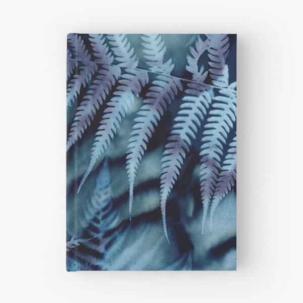 Item preview, Forest Dreaming fern deep rainforest jungle cyanotype art designed and sold by Blue Bower Art.