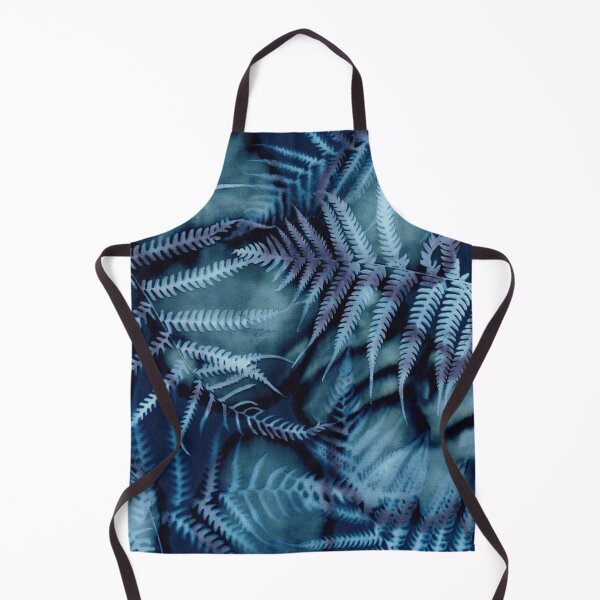 Item preview, Forest Dreaming fern deep rainforest jungle cyanotype art designed and sold by Blue Bower Art.