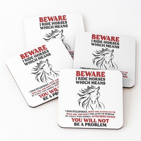 Item preview, Beware I Ride Horses Lover Horseback Riding Cowgirl Birthday Gift designed and sold by TMelonShop.