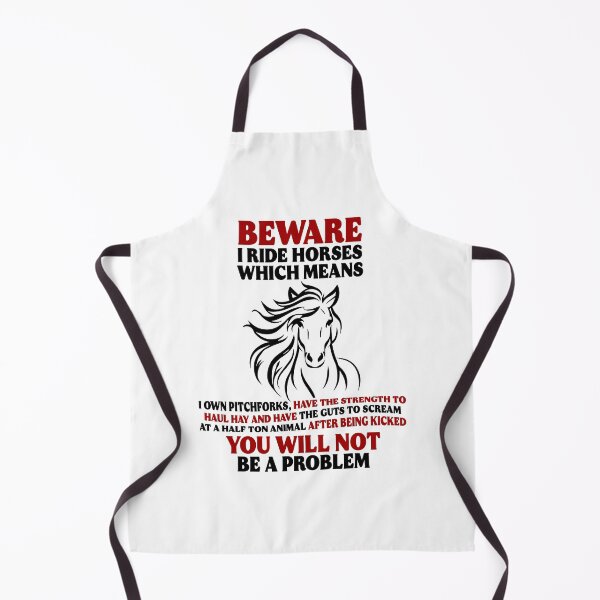 Aperçu de l'œuvre Beware I Ride Horses Lover Horseback Riding Cowgirl Birthday Gift créée et vendue par TMelonShop.
