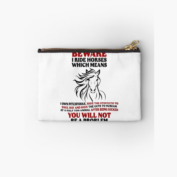 Aperçu de l'œuvre Beware I Ride Horses Lover Horseback Riding Cowgirl Birthday Gift créée et vendue par TMelonShop.