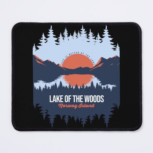 Item preview, Lake Of The Woods Norway Island Lake With Mountain And Pine Tree  designed and sold by Friday NightCo.