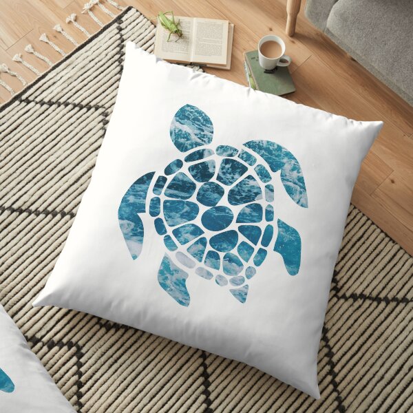 Ocean Sea Turtle Floor Pillow