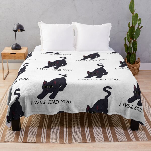 Item preview, Cute Black Cat - I Will End You designed and sold by EcoElsa.