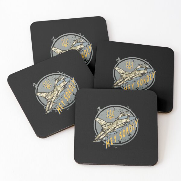 Item preview, Ukrainian Combat Aircraft - Ukrainian Emblem Trident - Inscription Hey Sokoly designed and sold by Aide.