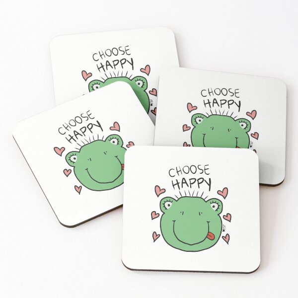 Item preview, Choose Happy, Froggy, Frog, Toad designed and sold by GroovyVibesArt.