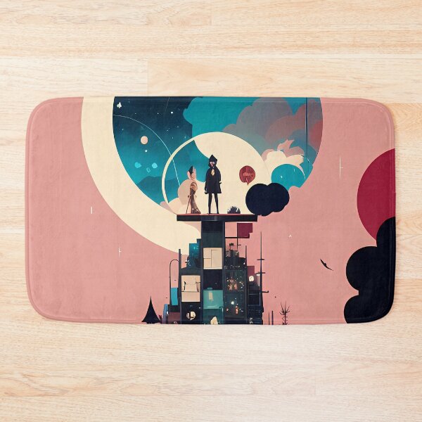 Item preview, Hooded Mystery - A Night Sky Spectacle Over a Cityscape designed and sold by GalihDA.