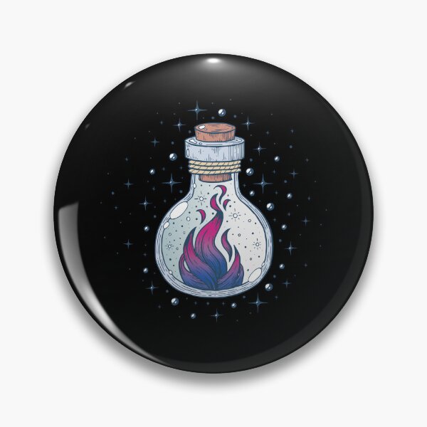 Item preview, Bisexual Fire Occult Bottle LGBT Bi Pride Flag designed and sold by Clara Hollins.