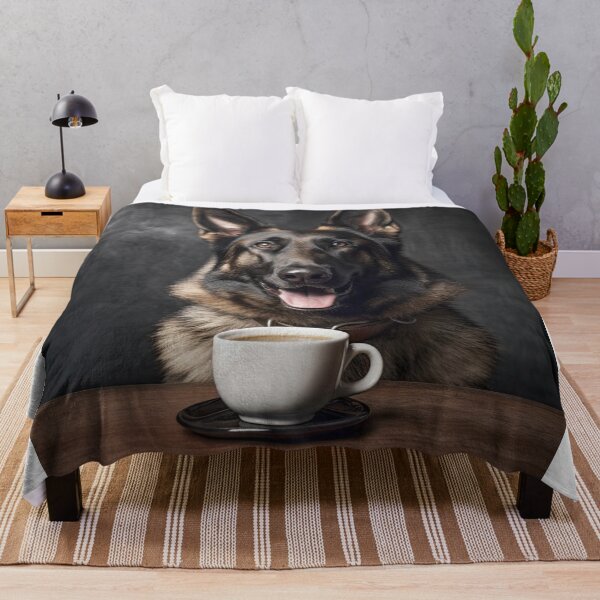 Item preview, Perky Pup: Adorable German Shepherd Coffee for Caffeine Lovers designed and sold by ClawedCreations.