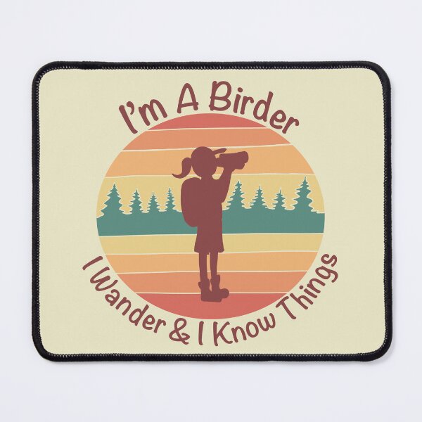Item preview, I'm a Birder I Wander & I Know Things - Retro & Vintage Cream designed and sold by EcoElsa.