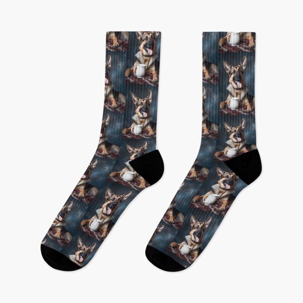 Item preview, Perky Pup: Adorable German Shepherd Coffee for Caffeine Lovers designed and sold by ClawedCreations.