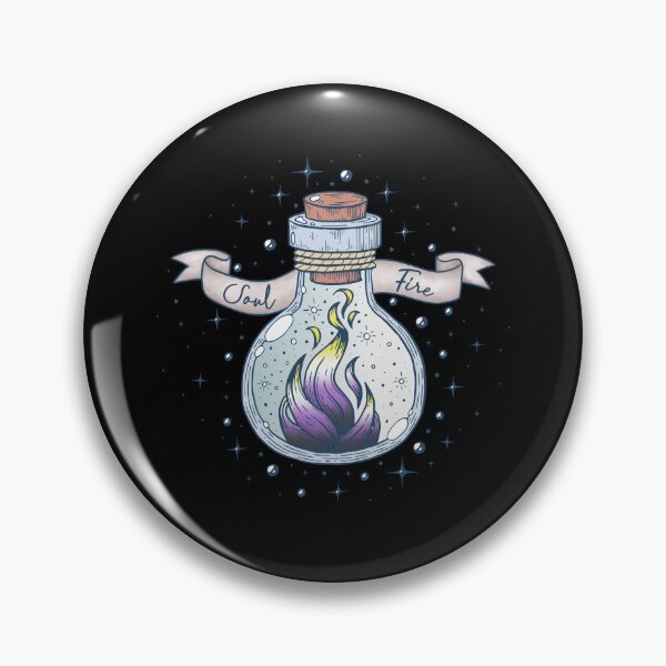 Item preview, Nonbinary Fire Occult Bottle LGBT Pride Flag designed and sold by Clara Hollins.