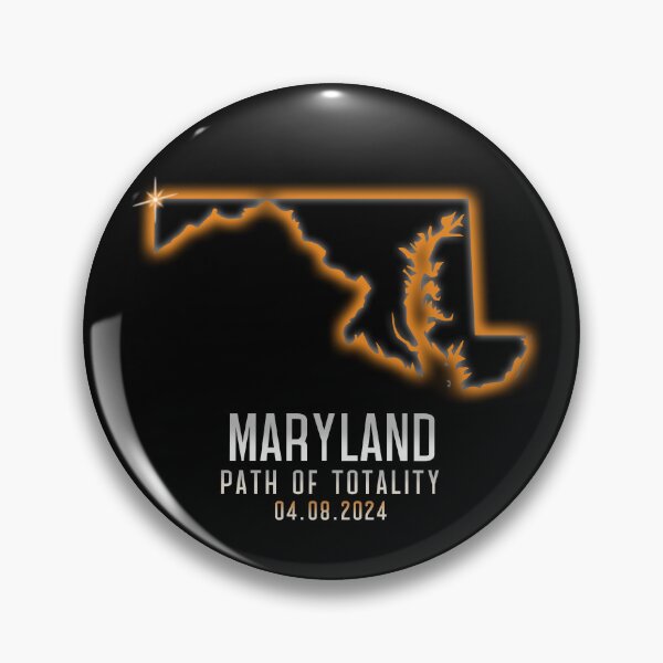 Item preview, Maryland Map Path Of Totality 4.8.24 Total Solar Eclipse Gear designed and sold by DynamicDesign.