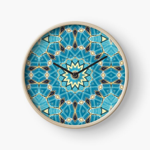 Item preview, Blue Tile and Gold Grout Kaleidoscope Pattern 39 designed and sold by Swabcraft.