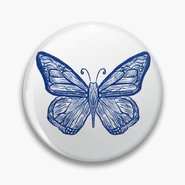 Item preview, Blue penwork butterfly  designed and sold by DigitalD0ll.
