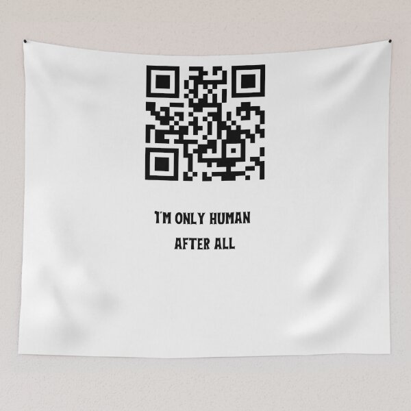 Artikelvorschau, QR-Code von Ich bin doch nur ein Mensch entworfen und verkauft von LionsDenForUs.