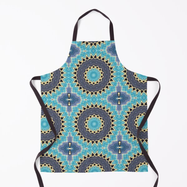 Item preview, Blue Tile and Gold Grout Kaleidoscope Pattern 40 designed and sold by Swabcraft.