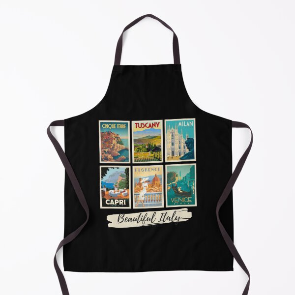 Item preview, Beautiful Italy is a collection of Vintage Poster in a Collage - Cinque Terre, Tuscany, Milan, Capri, Florence, Venice designed and sold by Rogue-Studio.