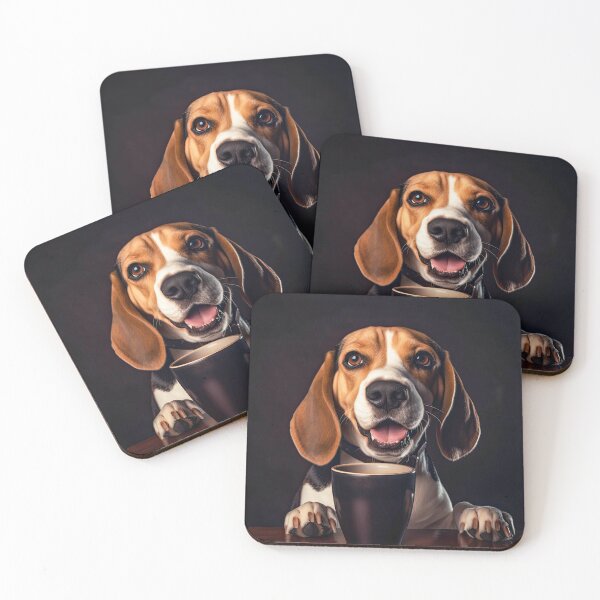 Item preview, Perky Pup: Adorable Beagle Coffee for Caffeine Lovers designed and sold by ClawedCreations.