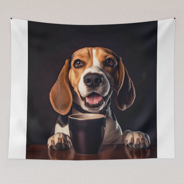 Item preview, Perky Pup: Adorable Beagle Coffee for Caffeine Lovers designed and sold by ClawedCreations.
