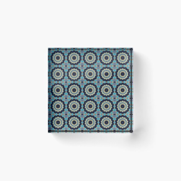 Item preview, Blue Tile and Gold Grout Kaleidoscope Pattern 42 designed and sold by Swabcraft.