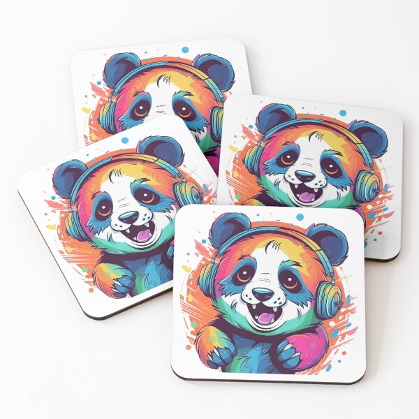 Item preview, Joyful Jamboree: A Cartoon Panda in Colorful Radiance designed and sold by Designs-By-Geli.