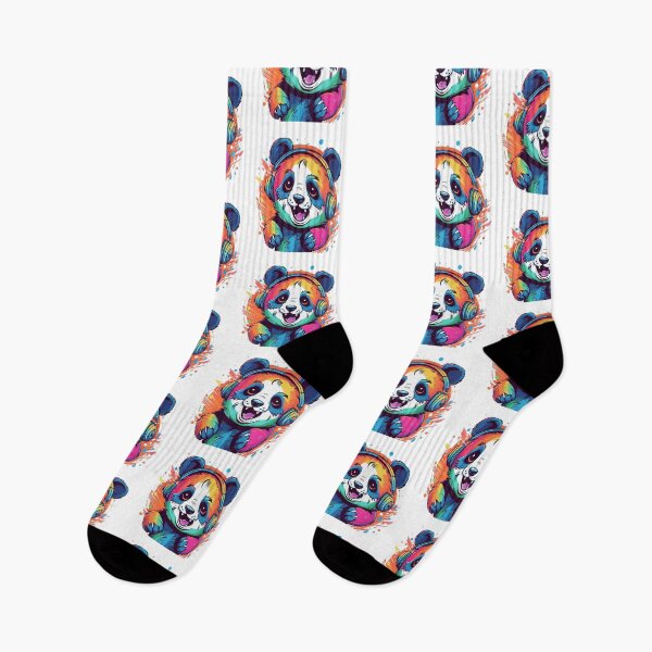 Item preview, Joyful Jamboree: A Cartoon Panda in Colorful Radiance designed and sold by Designs-By-Geli.