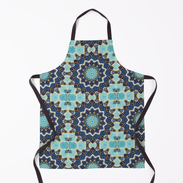 Artikelvorschau, Blue Tile and Gold Grout Kaleidoscope Pattern 43 entworfen und verkauft von Swabcraft.