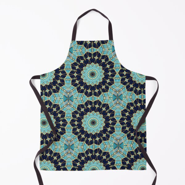 Artikelvorschau, Blue Tile and Gold Grout Kaleidoscope Pattern 44 entworfen und verkauft von Swabcraft.