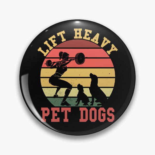 Artikelvorschau, Lift Heavy Pet Dogs Retro Gym Workout Lift Heavy Pet Dogs Gear entworfen und verkauft von DynamicDesign.