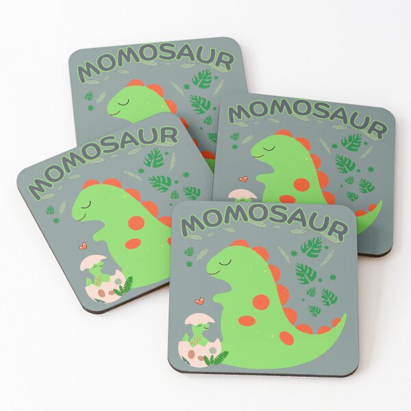 Item preview, Momosaur, illustration of beautiful mother dinosaur with her little baby designed and sold by Malogue.