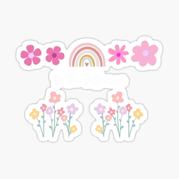 Be The Difference Flower Garden Sticker