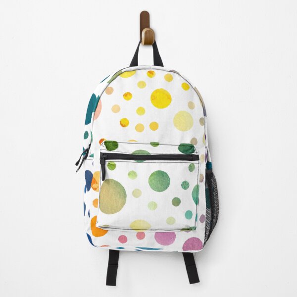 Item preview, "Dorothy" Rainbow Polka-dot watercolor (white) designed and sold by Alane Fideler.
