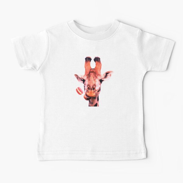 Lovely giraffe with macaron by Alice Monber Baby T-Shirt