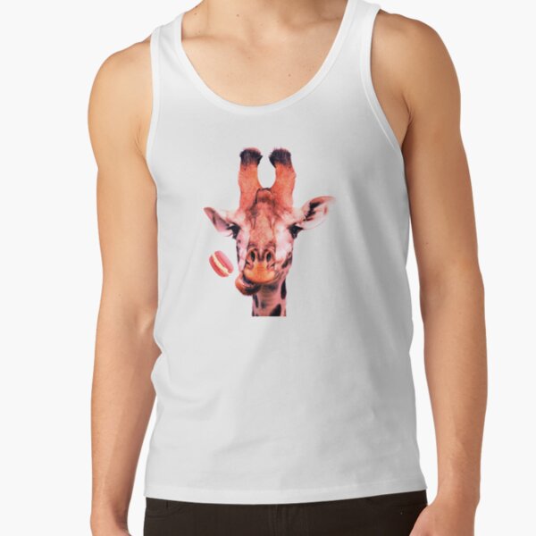 Lovely giraffe with macaron by Alice Monber Tank Top