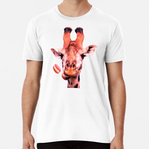 Lovely giraffe with macaron by Alice Monber Premium T-Shirt