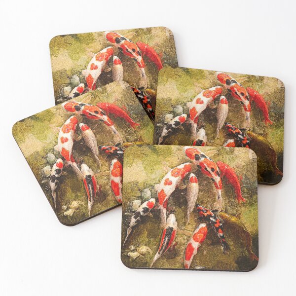 Item preview, Shallow Stream Koi Fish for Luck ,Prosperity and Health designed and sold by REValation0413.