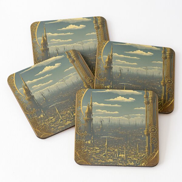 Item preview, Victorian Fantasy Steampunk City designed and sold by entwithanaxe.