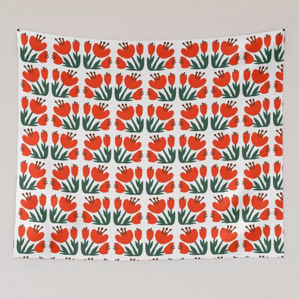 Item preview, Red flowers designed and sold by LaBelleMaison.