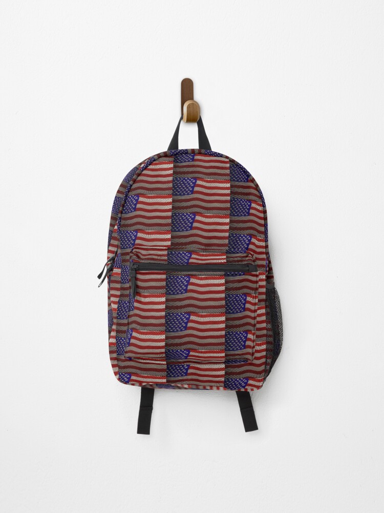 Thumbnail 1 of 3, Backpack, US Flag designed and sold by TJDraws.