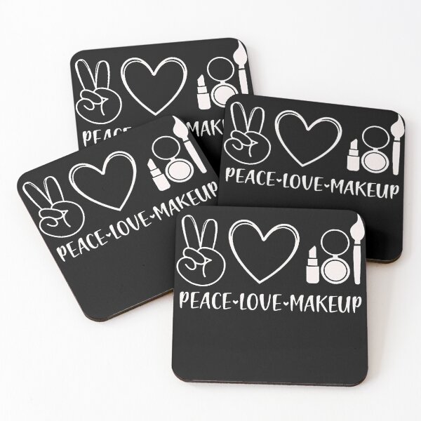Item preview, Peace Love Makeup Shirt, Makeup Lover Gift, Makeup Artist designed and sold by ClaudiaPortillo.