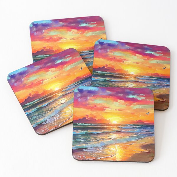 Item preview, Colorful Watercolor Sunset designed and sold by TheArtMage.
