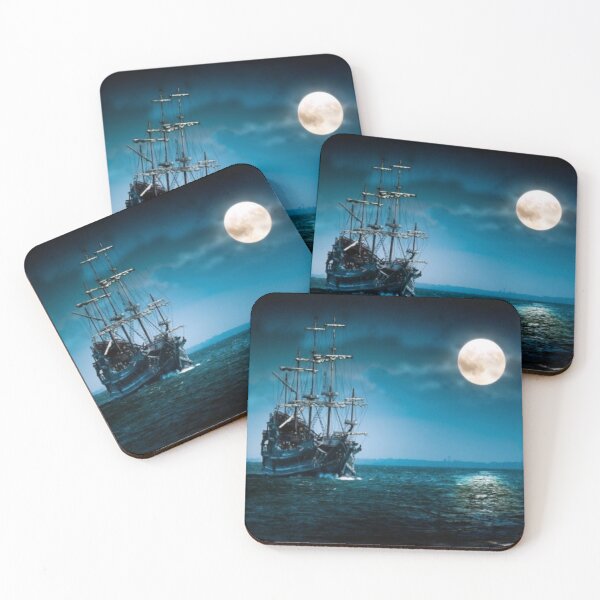 Item preview, Moonlit Pirate Ship designed and sold by SpikeWear.