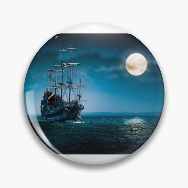 Item preview, Moonlit Pirate Ship designed and sold by SpikeWear.