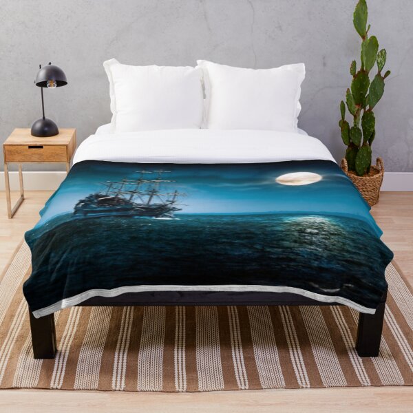 Aperçu de l'œuvre Bateau pirate au clair de lune créée et vendue par SpikeWear.