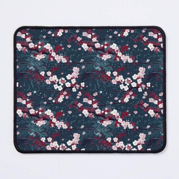 Item preview, Japanese Cherry Blossoms Sakura in Snow at Night Pattern designed and sold by StudioTokyo.