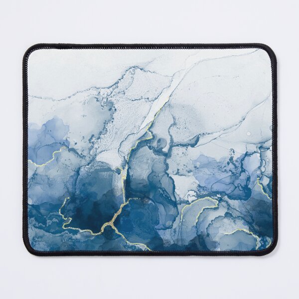 Item preview, Navy Blue and Gold Alcohol Ink Pattern designed and sold by Lady-Lilac.
